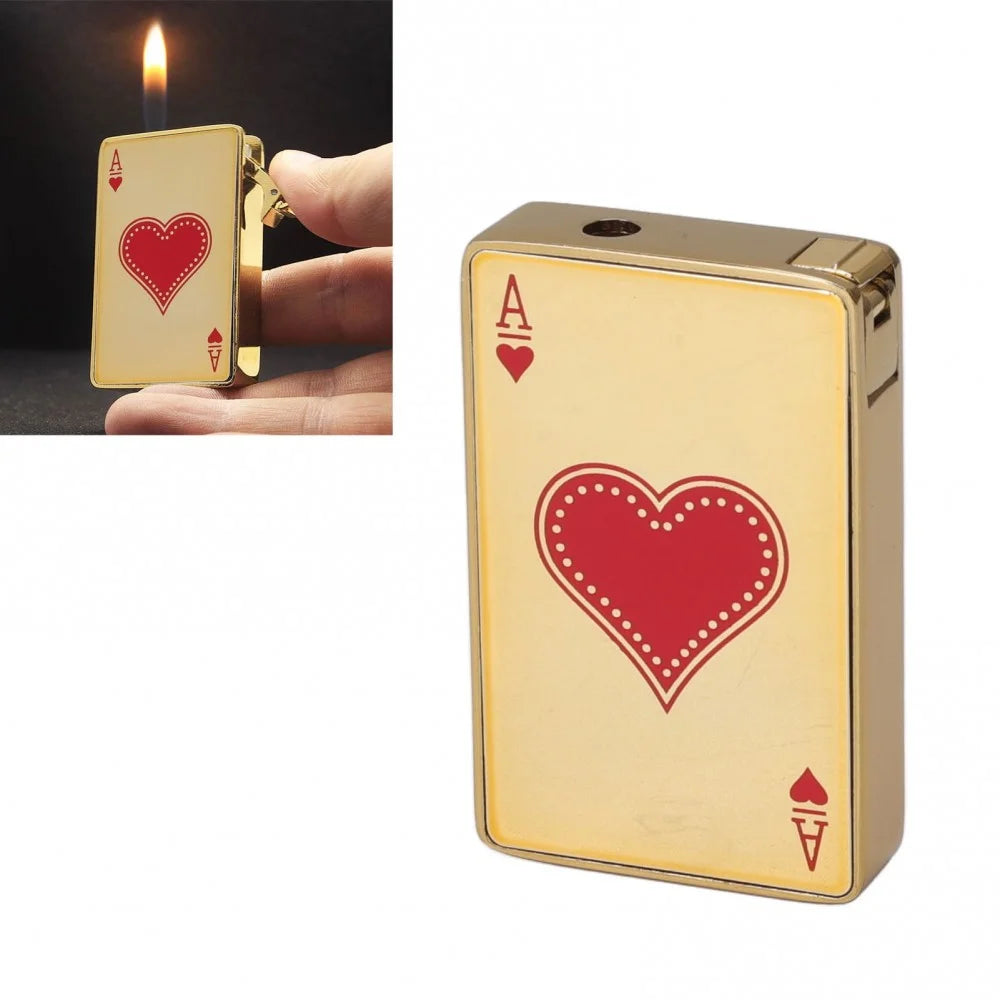Bricheta de buzunar tip carte de joc, reincarcabila cu gaz