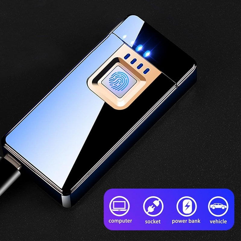 Bricheta electrica cu incarcare USB Aprindere cu touch, Dublu Arc