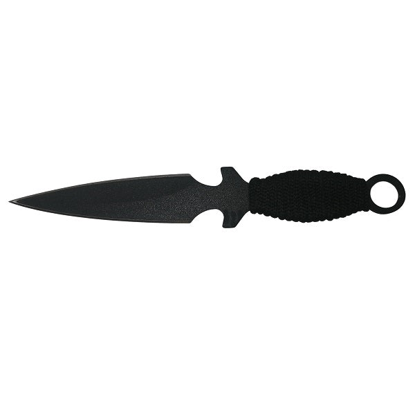 Set trei cutite de aruncat, Black otel inoxidabil, 18 cm, teaca piele inclus