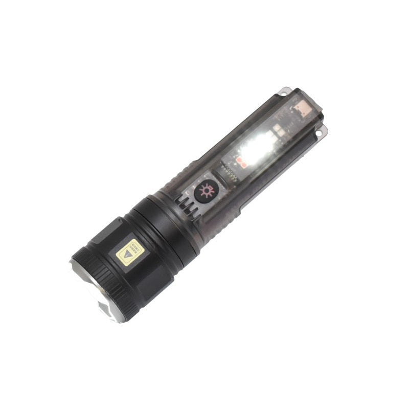 Lanterna Multifunctionala profesionala de Mana Transparenta cu Led P70+6 Smd / X36 7 modurii de iluminat cu incarcare USB