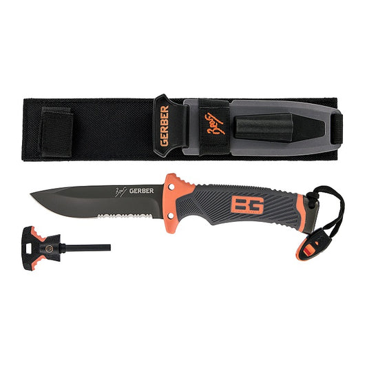 Cutit de Colectie profesional de supravietuire cu teaca,amnar pentru aprins focul si ghid de supravietuire 25 cm