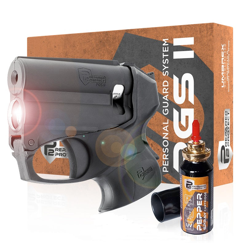 Pistol autoaparare cu piper Walther PGS II cu rezerva jet 4.5m, si lanterna LED