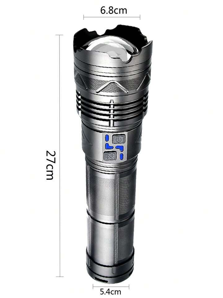 Lanterna Profesionala cu 4 acumulatori , LED 100W GT60 Incarcare USB rază lungă de acțiune 1500 de metri