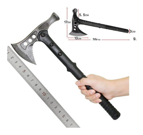 Topor 2 in 1 Tomahawk, 39 cm, pentru camping si drumetii