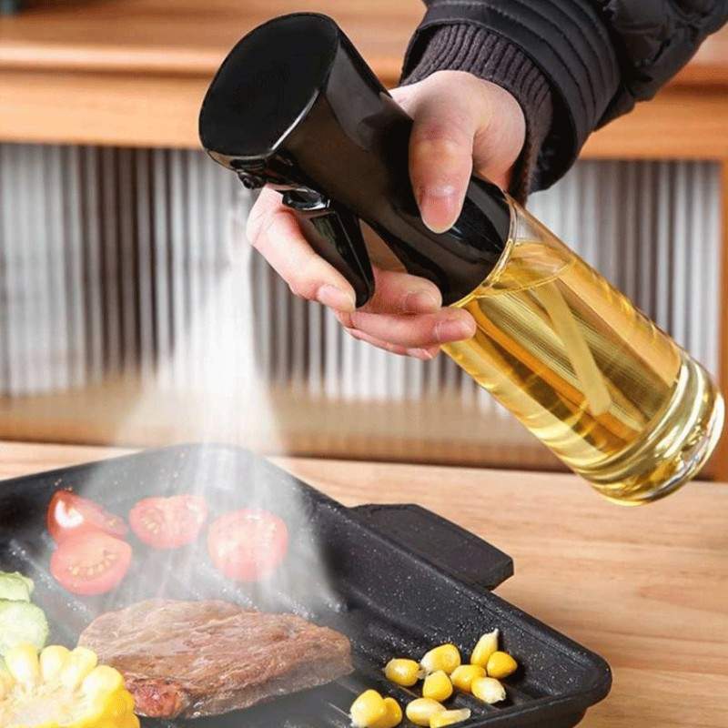 Set 2 Pulverizatoare Pentru Ulei, Otet sau alte lichide, Reincarcabile, multifunctionale, capacitatea 230 ml, Material Sticla si Plastic