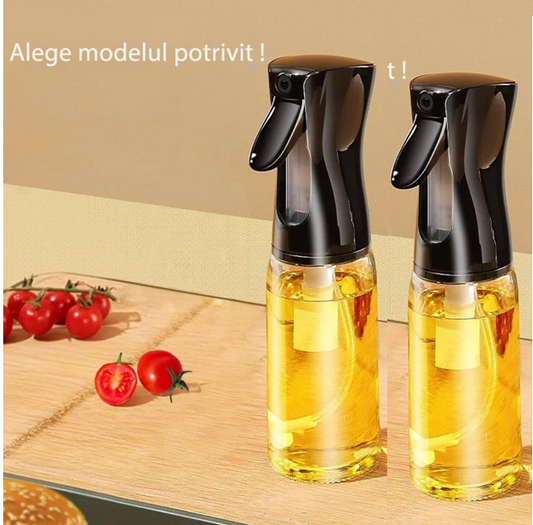 Set 2 Pulverizatoare Pentru Ulei, Otet sau alte lichide, Reincarcabile, multifunctionale, capacitatea 230 ml, Material Sticla si Plastic