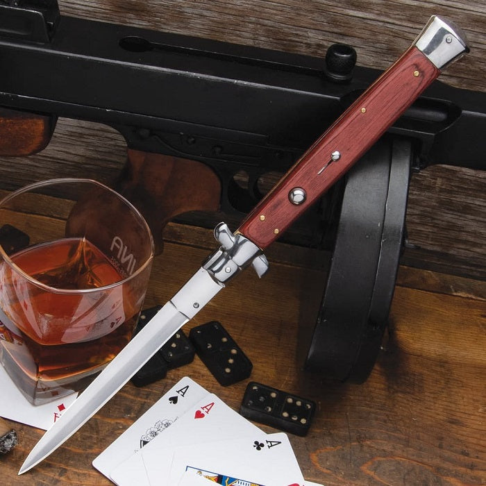 Briceag de Colectie Stiletto Italian automat, Mahon, 34 cm