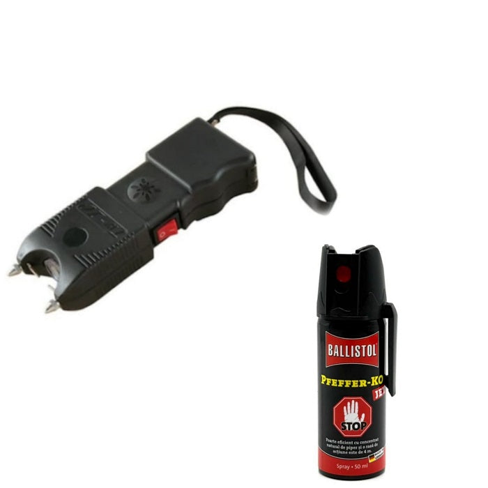 Kit Autoaparare format din Electrosoc Tw-10si Spray SPRAY IRITANT-LACRIMOGEN KO-JET (50 ML)