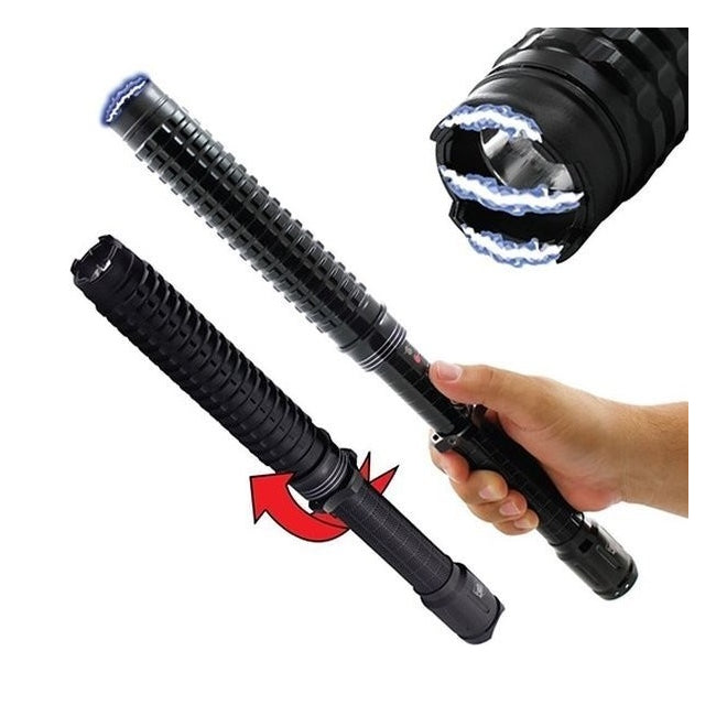 Baston cu Electrosoc extensibil si lanterna HY - X-10