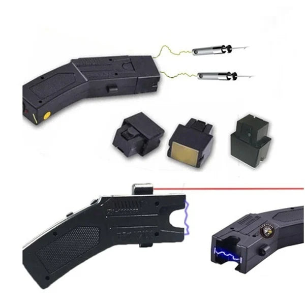 Pistol taser cu electrosoc si laser cu 5 rezerve
