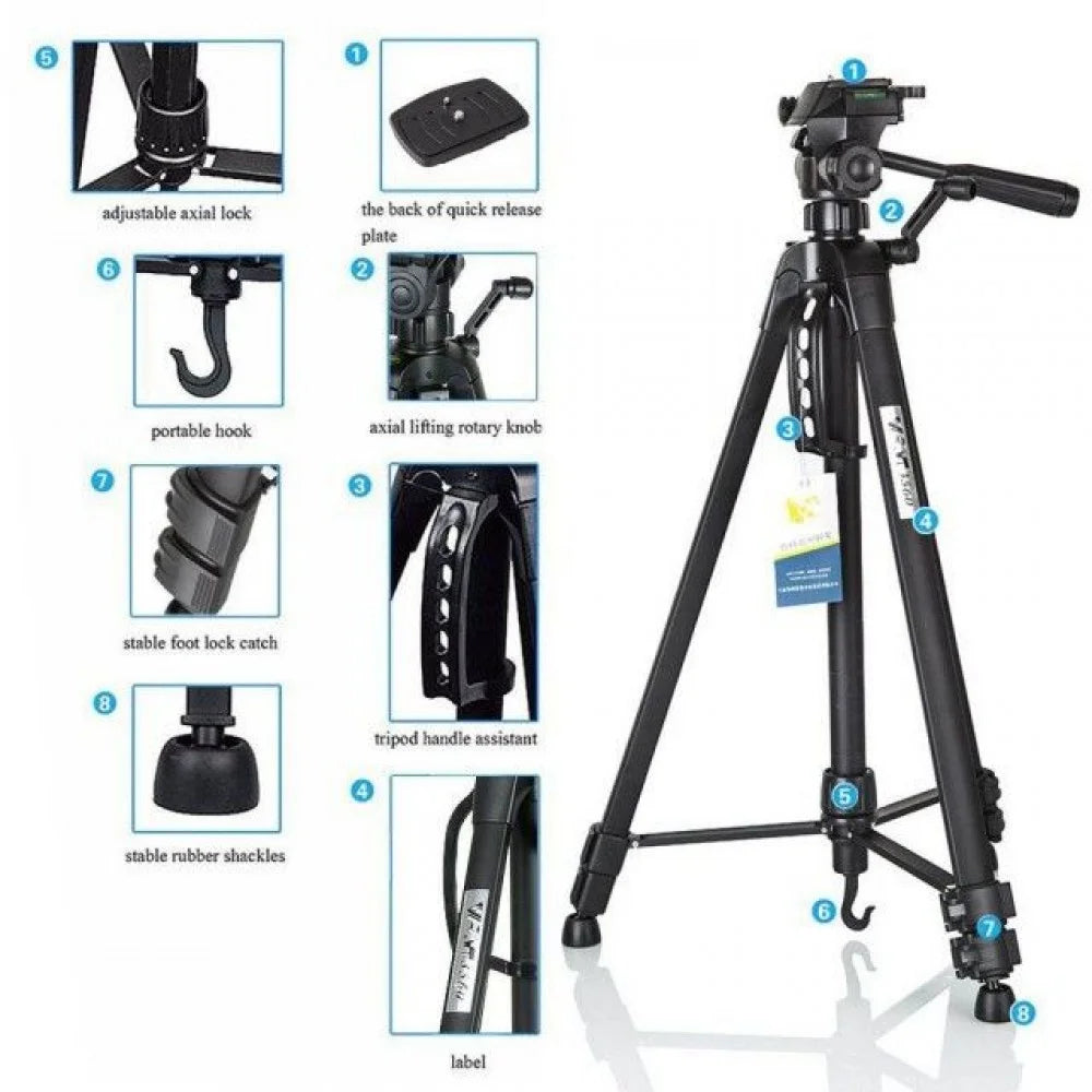 Trepied telescopic foto video WT-3560 universal 165 cm