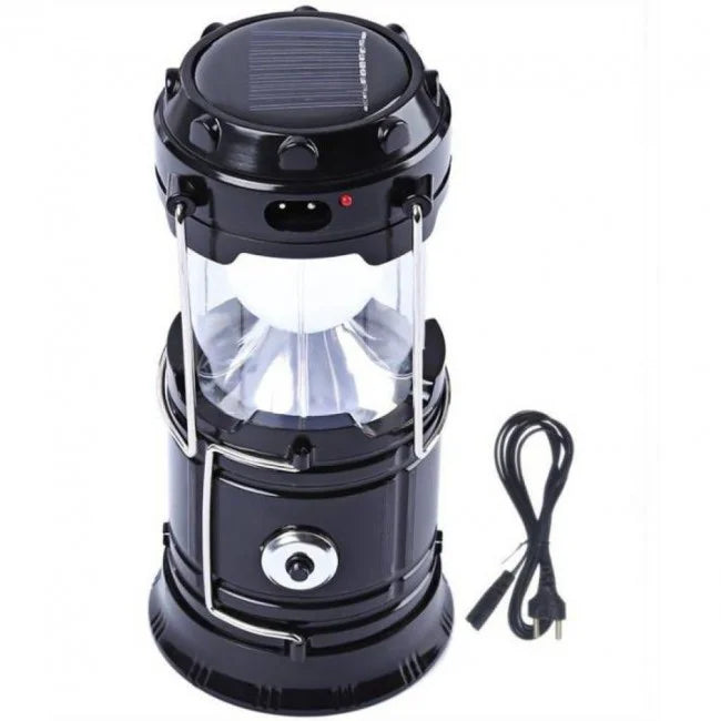 Felinar Camping LED Reincarcabil cu Lanterna - Panou Solar si incarcare 220