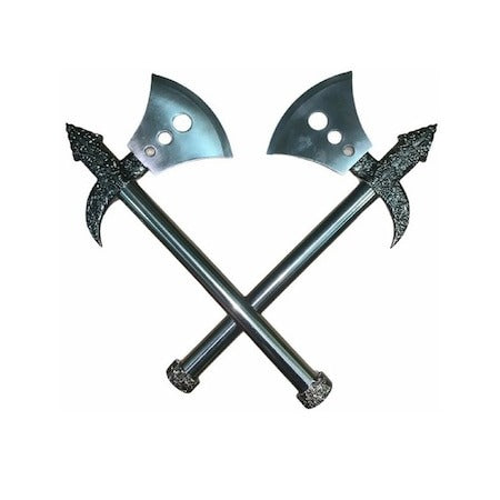 Set 2 Topoare Decorative de Tip Panoplie cu Prindere pe Perete