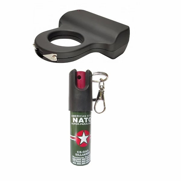 Kit autoaparare pentru Femei format din Electrosoc tip inel si 1 nato breloc