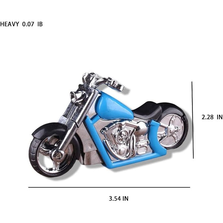 Bricheta de buzunar tip Motocicleta cu Led, antivint reincarcabila cu gaz BLUE