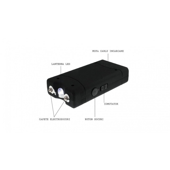 Electrosoc cu lanterna pentru autoaparare TW-800