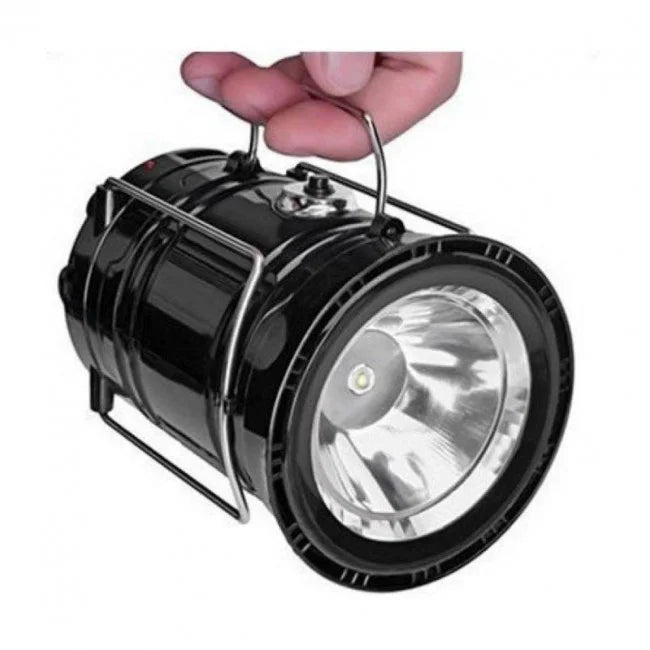 Felinar Camping LED Reincarcabil cu Lanterna - Panou Solar si incarcare 220