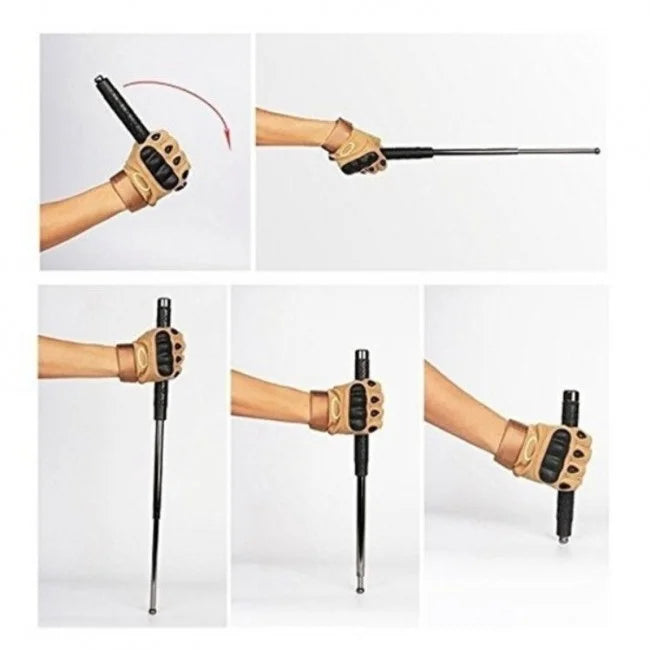 Baston Profesional telescopic 100 cm din 3 segmenti cu husa si cutie depozitare