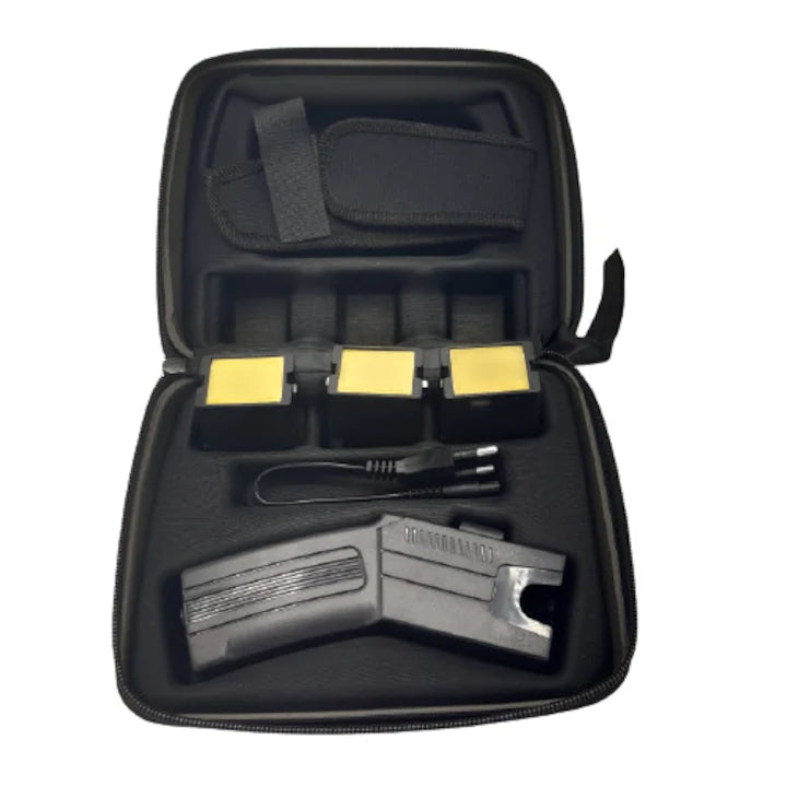 Pistol taser si electrosoc, laser cu 3 rezerve
