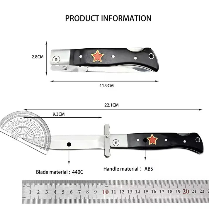Bricege de Colectie 22 cm cu deschidere si inchidere manual si husa pentru prindere la curea