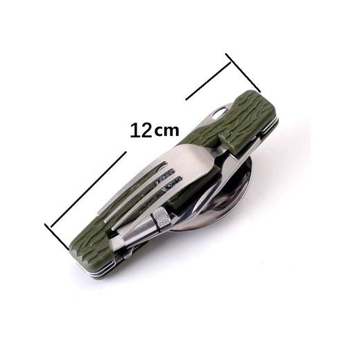 Briceag Multifunctional 9 in 1 pentru camping si drumetii + husa cu prindere curea