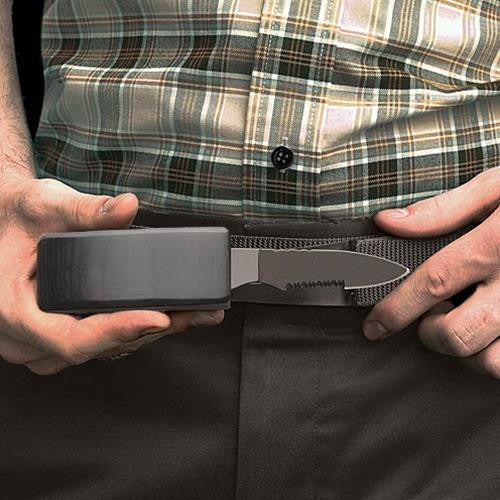 Curea reglabila 2in1 cu cutit incorporat in catarama, Lama 6cm