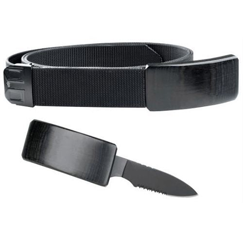 Curea reglabila 2in1 cu cutit incorporat in catarama, Lama 6cm
