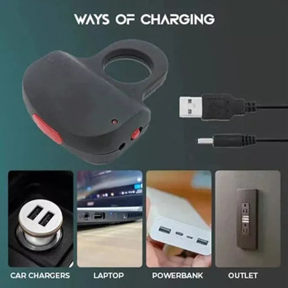 Kit autoaparare pentru Femei format din 2 Electrosoc tip inel Piranha si 2 nato breloc
