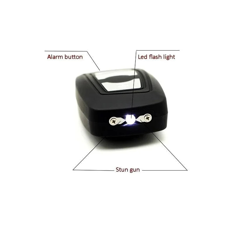 Mini electrosoc  tip cheie BMW TW-1801 cu incarcare USB Led , Alarma si Electrosoc