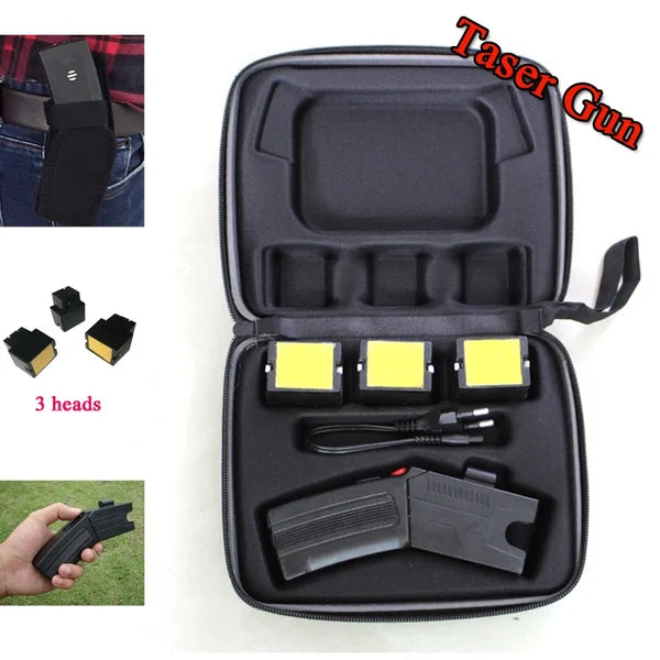Pistol taser si electrosoc, laser cu 3 rezerve