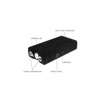 Electrosoc cu lanterna pentru autoaparare TW-800