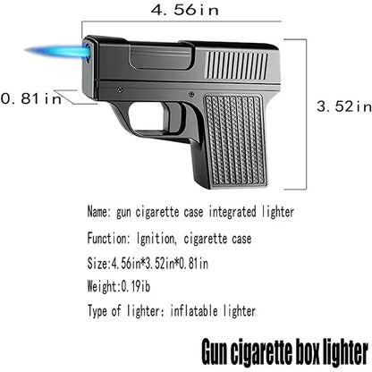 Tabachera tip Pistol antivant cu depozitare 10 tigari scurte